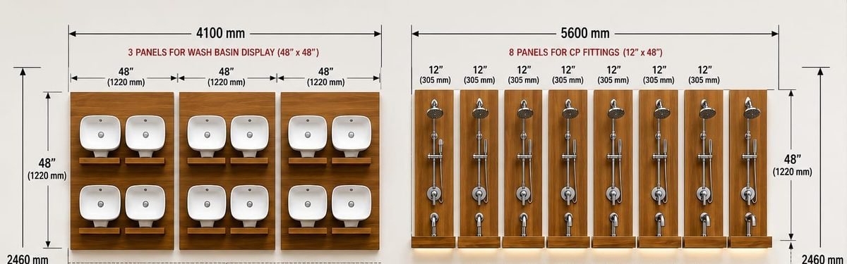 Bathware range layout