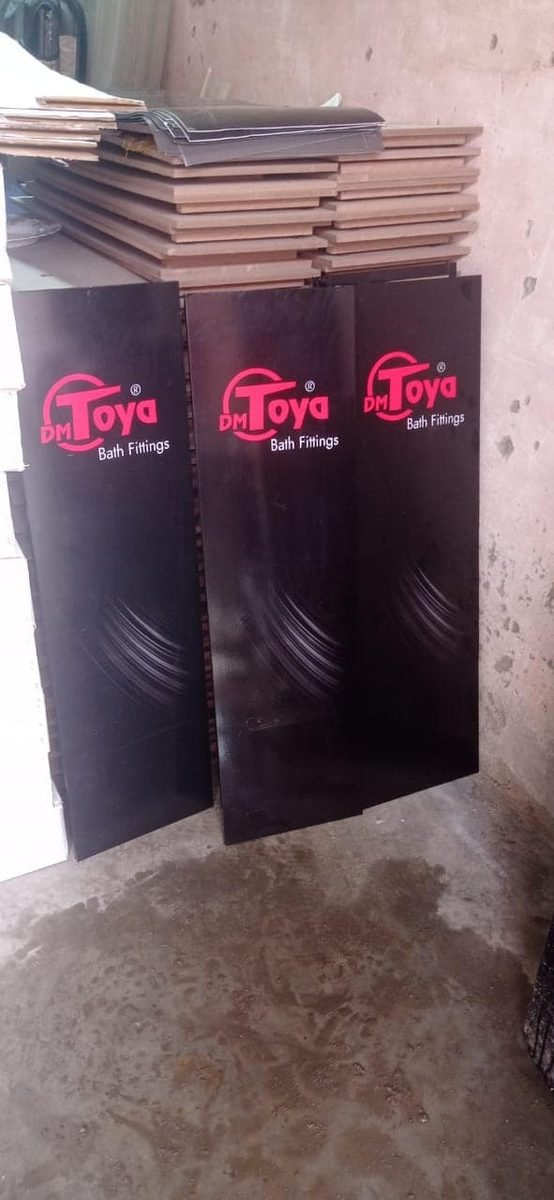 MDF wall display for bath fittings